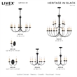 Livex Lighting Heritage 1-Light Contemporary Metal Wall Sconce in Black