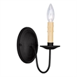 Livex Lighting Heritage 1-Light Contemporary Metal Wall Sconce in Black