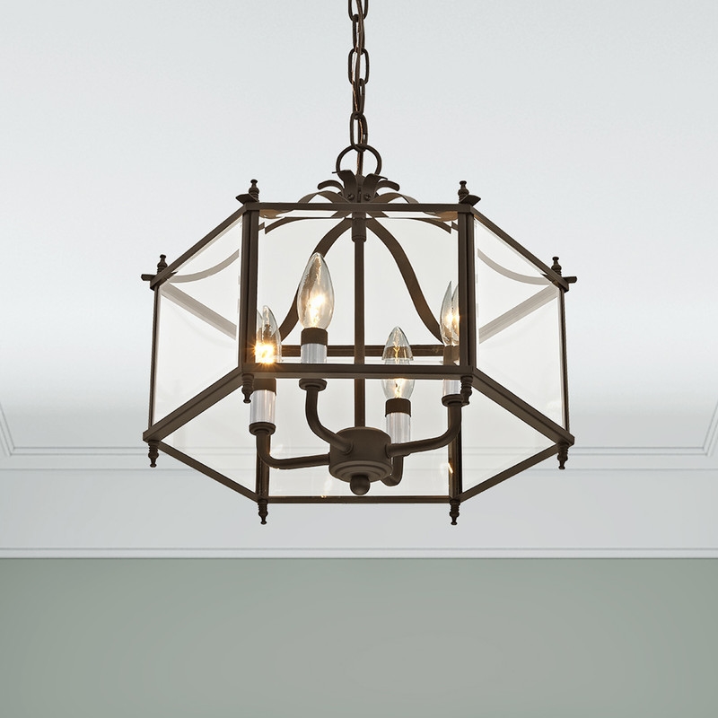 Livex Lighting Livingston 4 Light Bronze Chain Hang/Ceiling Mount