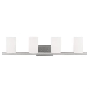 Livex Lighting Astoria 4-Light Metal & Glass Bath Light in Brushed Nickel