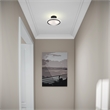 Livex Lighting Newburgh 2-Light Transitional Metal/Glass Ceiling Mount in Black