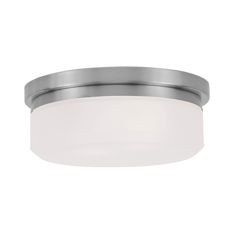 Livex Lighting Stratus 2 Light Brushed Nickel Ceiling Mount or Wall Mount