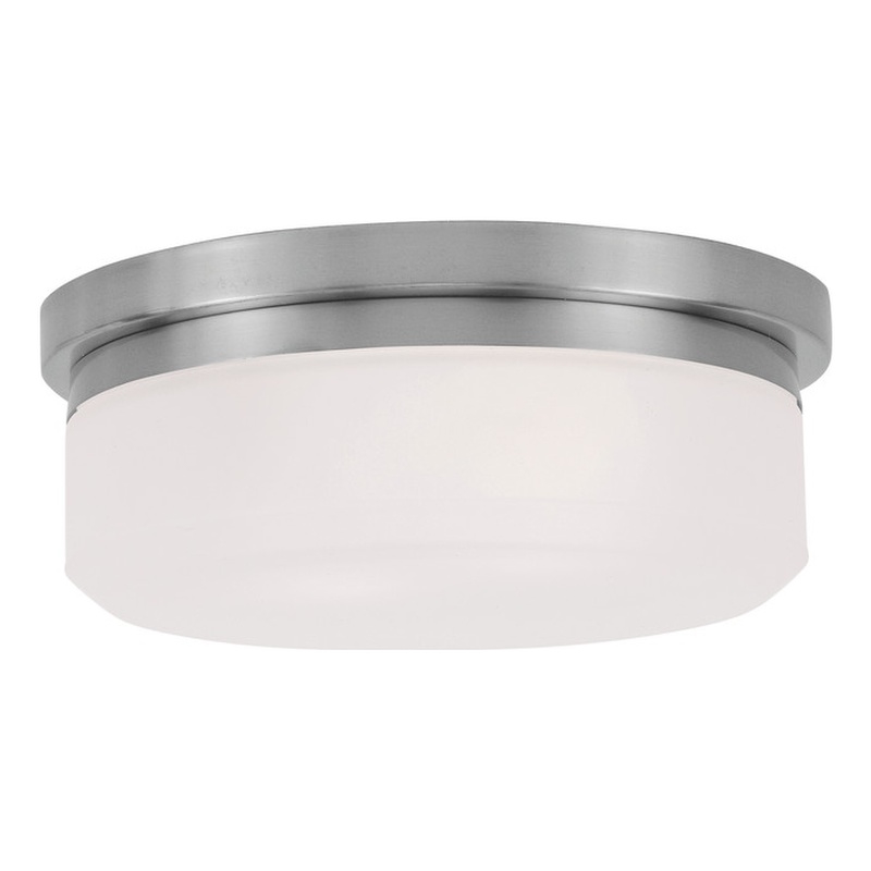 Livex Lighting Stratus 2 Light Brushed Nickel Ceiling Mount or Wall Mount