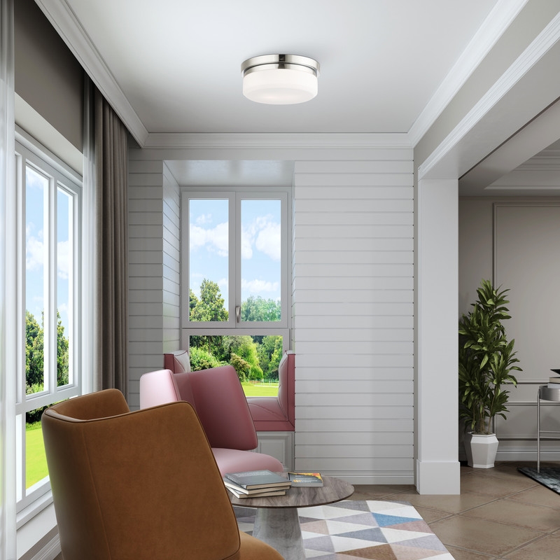 Livex Lighting Stratus 2 Light Polished Chrome Ceiling Mount or Wall Mount