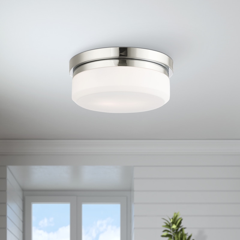 Livex Lighting Stratus 2 Light Polished Chrome Ceiling Mount or Wall Mount