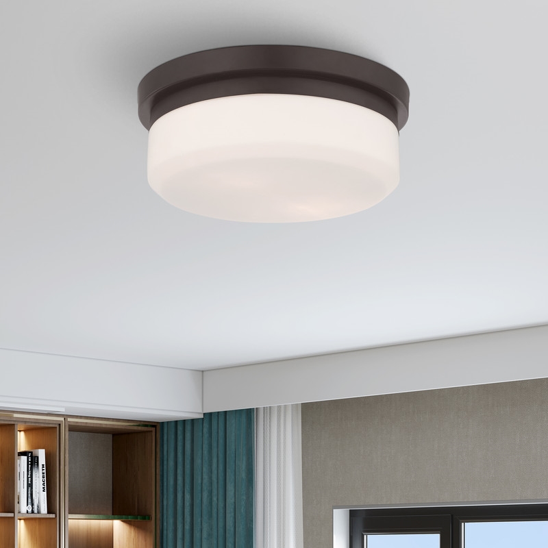 Livex Lighting Stratus 2 Light Bronze Ceiling Mount