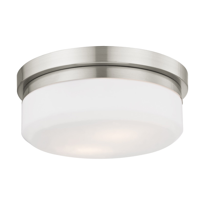 Livex Lighting Stratus 2 Light Brushed Nickel Ceiling Mount or Wall Mount