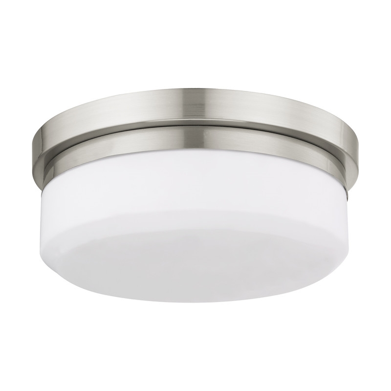Livex Lighting Stratus 2 Light Brushed Nickel Ceiling Mount or Wall Mount