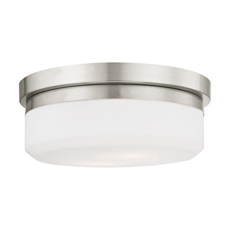 Livex Lighting Stratus 2 Light Brushed Nickel Ceiling Mount or Wall Mount