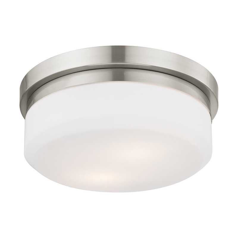 Livex Lighting Stratus 2 Light Brushed Nickel Ceiling Mount or Wall Mount
