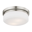Livex Lighting Stratus 2 Light Brushed Nickel Ceiling Mount or Wall Mount