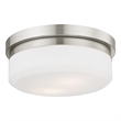 Livex Lighting Stratus 2 Light Brushed Nickel Ceiling Mount or Wall Mount