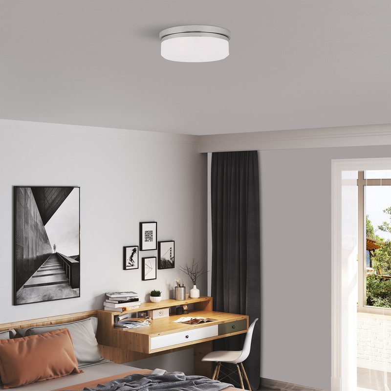 Livex Lighting Stratus 2 Light Polished Chrome Ceiling Mount or Wall Mount