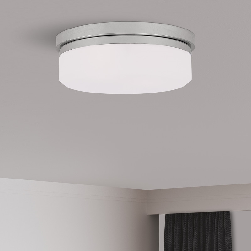 Livex Lighting Stratus 2 Light Polished Chrome Ceiling Mount or Wall Mount