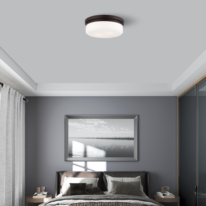 Livex Lighting Stratus 2 Light Bronze Ceiling Mount