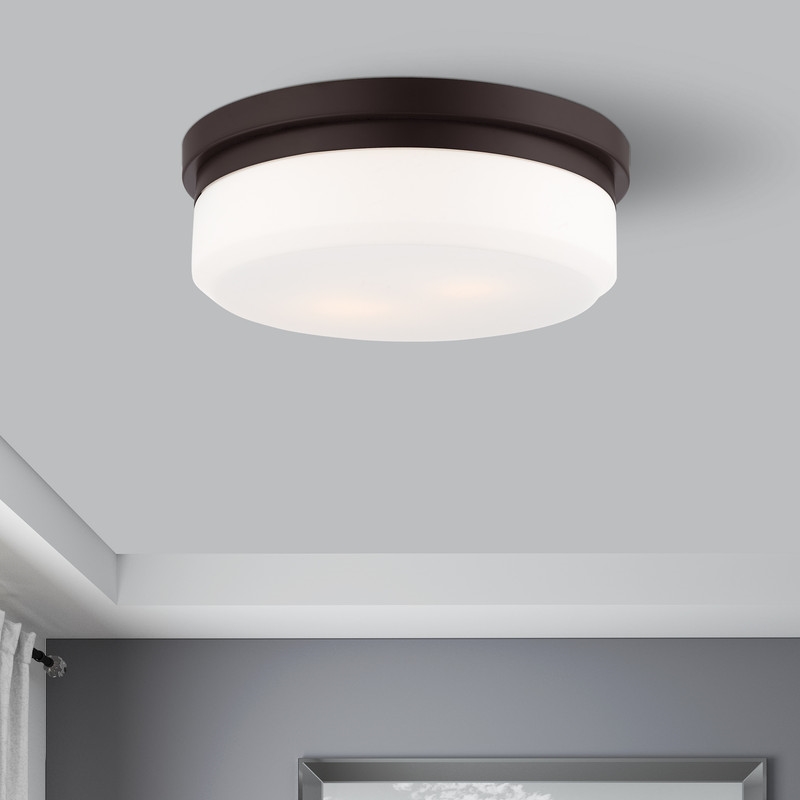 Livex Lighting Stratus 2 Light Bronze Ceiling Mount