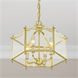 Livex Lighting Livingston 4 Light Polished Brass Chain Hang/Ceiling Mount
