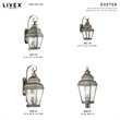 Livex Lighting Exeter 2 Light Outdoor Wall Lantern in Vintage Pewter