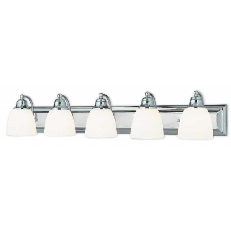 Livex Lighting Springfield 5 Bath Light in Chrome