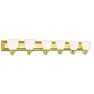 Livex Lighting Springfield 6 Bath Light in Polished Brass