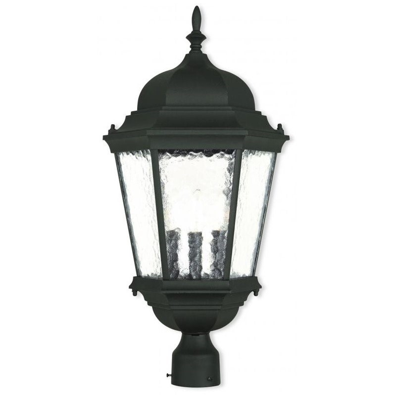 Livex Lighting Hamilton Outdoor Post-Top Lantern in Textured Black