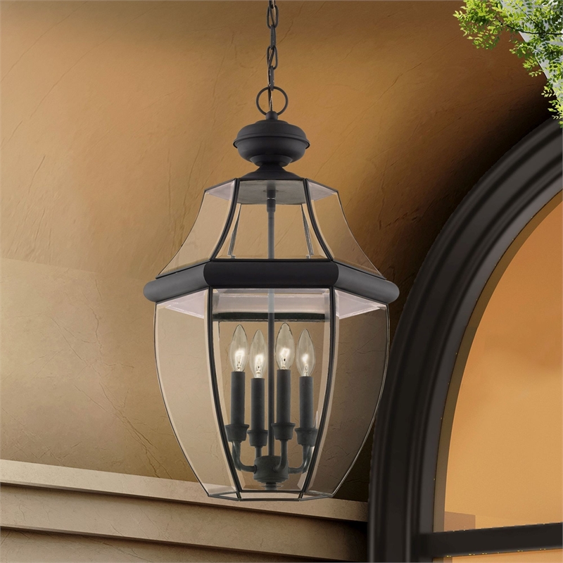 Livex Lighting Monterey Outdoor Chain Hang in Black
