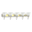 Livex Lighting Belmont Chrome and Polished Brass 5 Bath Light in Multi-Color