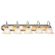 Livex Lighting Belmont Chrome and Polished Brass 5 Bath Light in Multi-Color