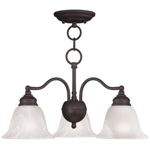 Livex Lighting Essex Convertible Chandelier Ceiling Mount in Bronze