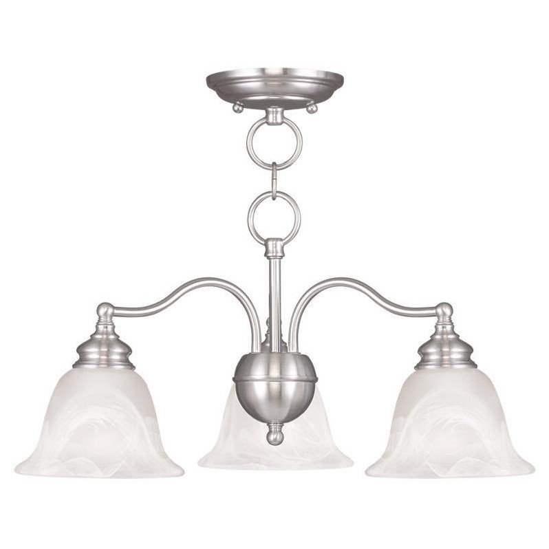 Livex Lighting Essex Convertible Chandelier Ceiling Mount in Brushed Nickel