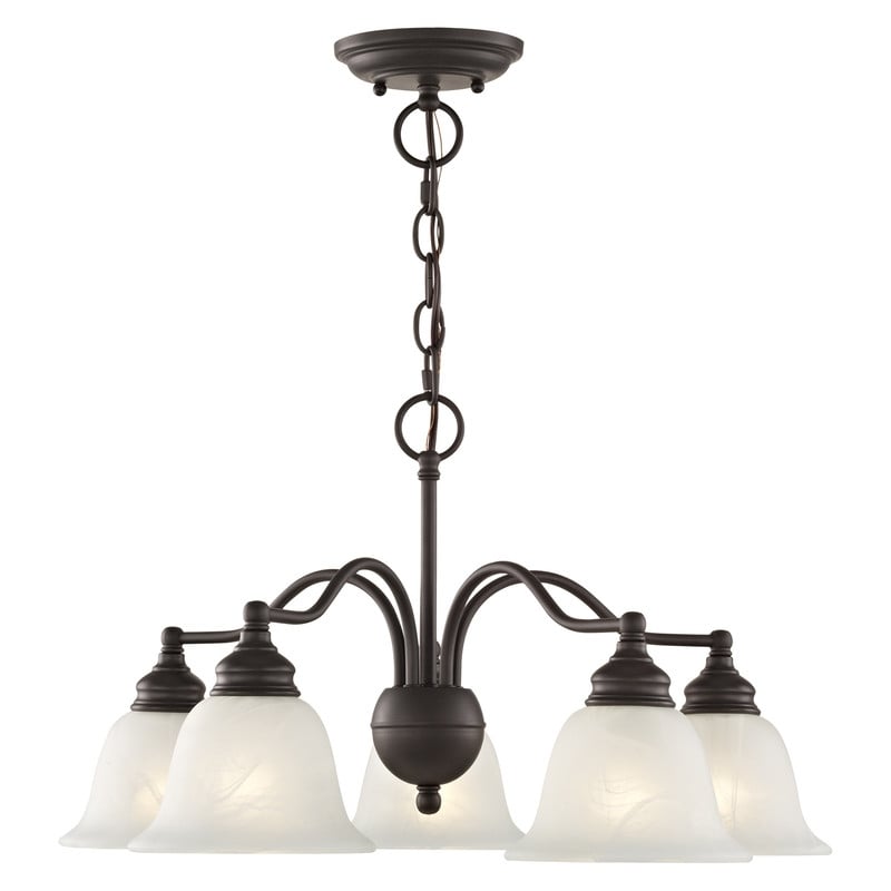 Livex Lighting Essex Convertible Chandelier Ceiling Mount in Bronze