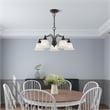 Livex Lighting Essex Convertible Chandelier Ceiling Mount in Bronze