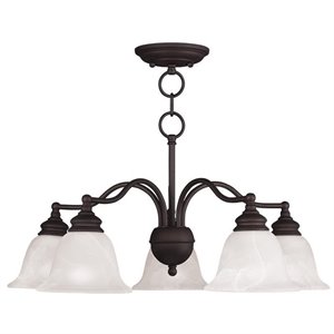 Livex Lighting Essex Convertible Chandelier Ceiling Mount in Bronze