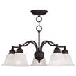 Livex Lighting Essex Convertible Chandelier Ceiling Mount in Bronze