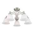 Livex Lighting Essex Convertible Chandelier Ceiling Mount in Brushed Nickel