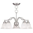 Livex Lighting Essex Convertible Chandelier Ceiling Mount in Brushed Nickel