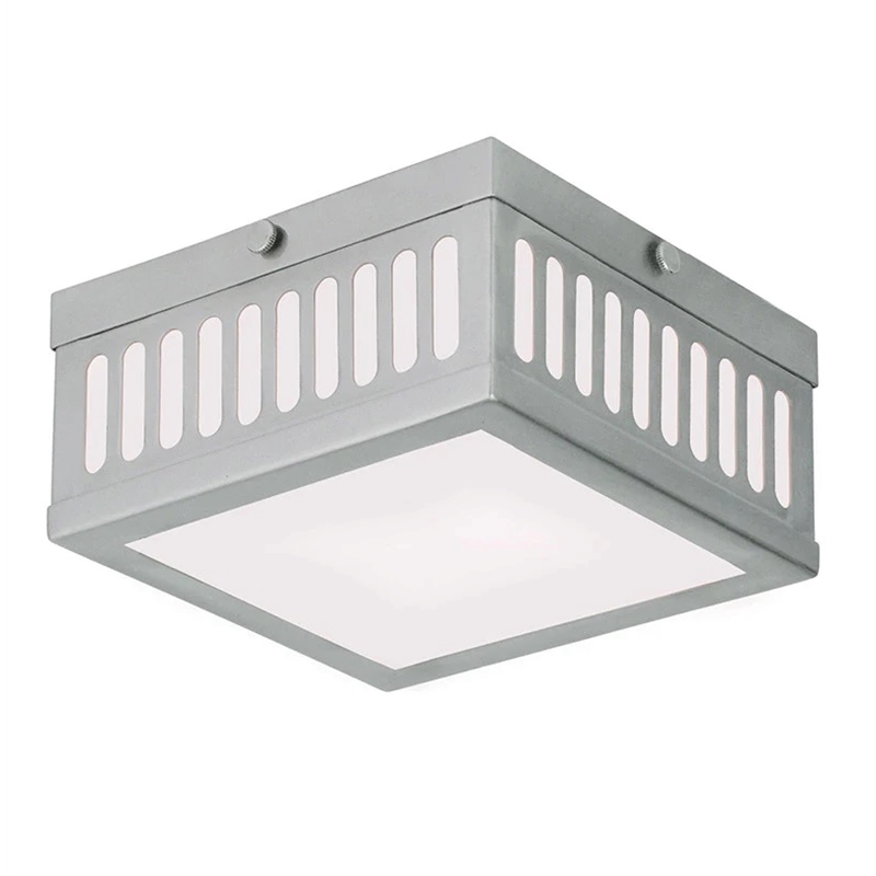 Livex Lighting Prentice  Light 7.5 inch Brushed Nickel Flush Mount Ceiling Light