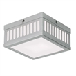 Livex Lighting Prentice  Light 7.5 inch Brushed Nickel Flush Mount Ceiling Light
