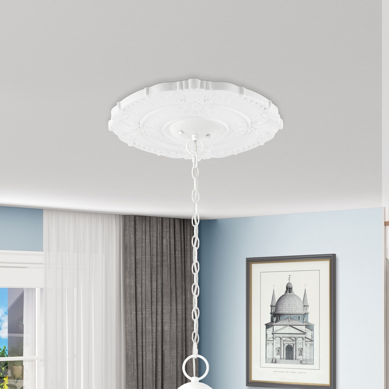 Livex Lighting Buckingham Ceiling Medallion in White