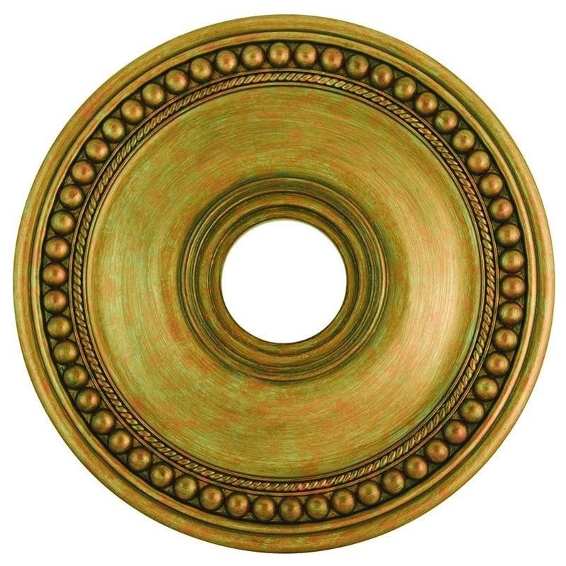 Livex Lighting Wingate Ceiling Medallion in Hand Painted Antique Gold Leaf