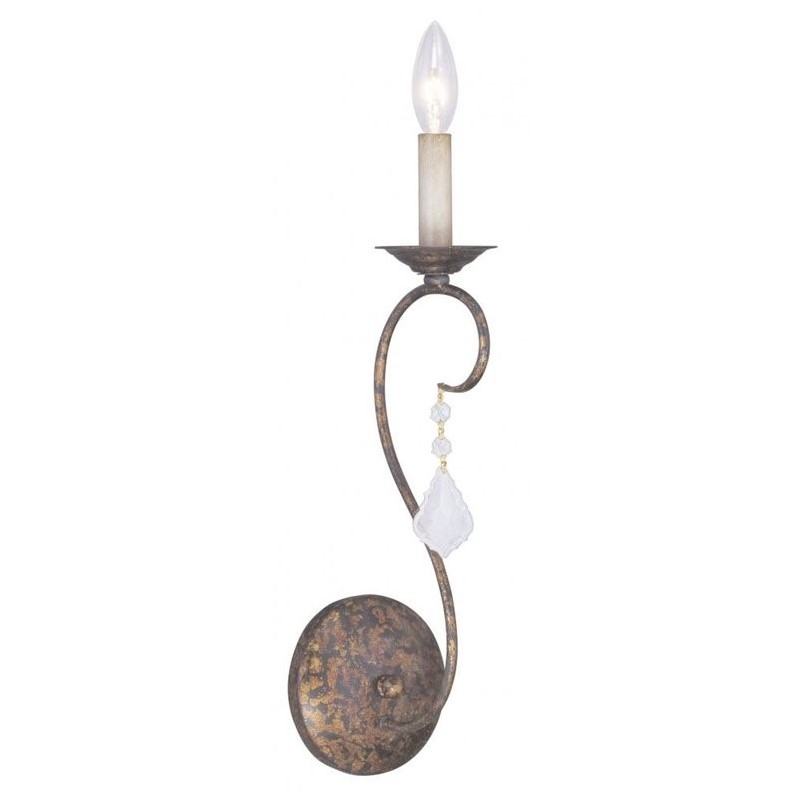 Livex Lighting Chesterfield Wall Sconce in Hand Applied Venetian Golden Bronze
