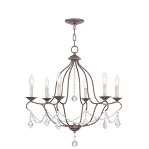 Livex Lighting Chesterfield Chandelier in Hand Applied Venetian Golden Bronze