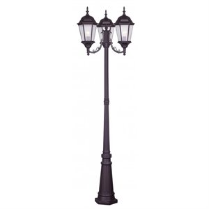Livex Lighting Hamilton Outdoor 3 Head Post in Bronze
