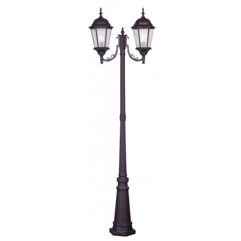 Livex Lighting Hamilton Outdoor 2 Head Post in Bronze