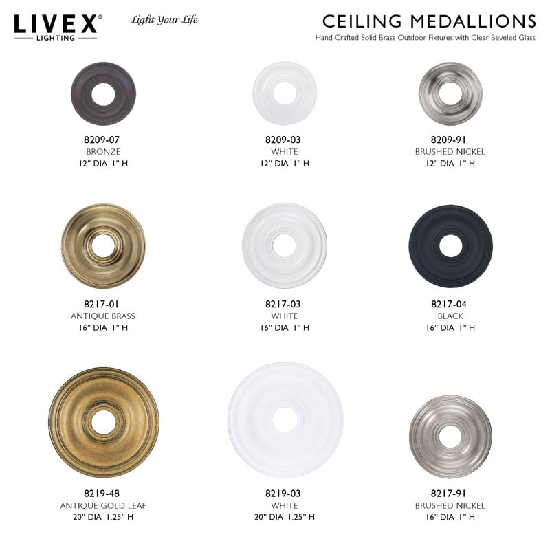 Livex Lighting Brushed Nickel Ceiling Medallion