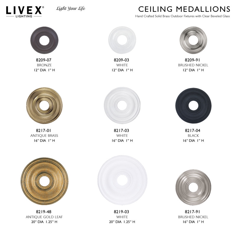 Livex Lighting Ceiling Medallion in  Aged Brass Antique Gold Leaf