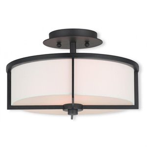 Livex Lighting Wesley Ceiling Mount in Bronze