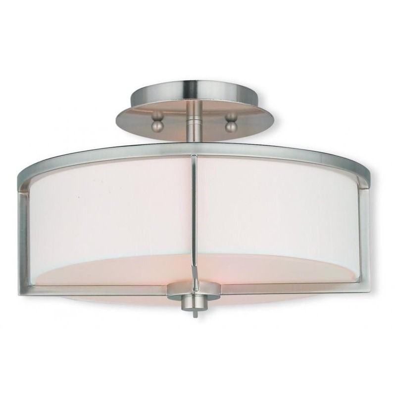 Livex Lighting Wesley Ceiling Mount in Brushed Nickel
