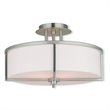 Livex Lighting Wesley Ceiling Mount in Brushed Nickel