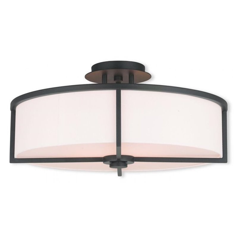Livex Lighting Wesley Ceiling Mount in Bronze